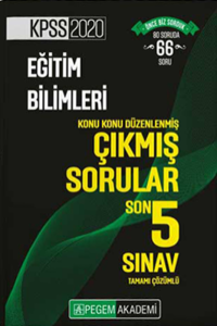2020 Kpss Eğitim Bilimleri Konu Konu Düzenlenmiş Çıkmış Sorular Pegem Yayınları