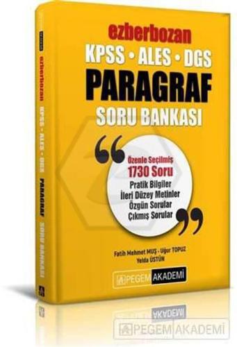 Pegem - KPSS ALES DGS Ezberbozan Paragraf Soru Bankası