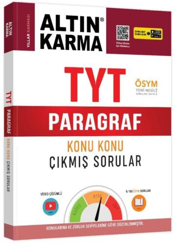 Altın Karma - Tyt Paragraf Çıkmış Sorular