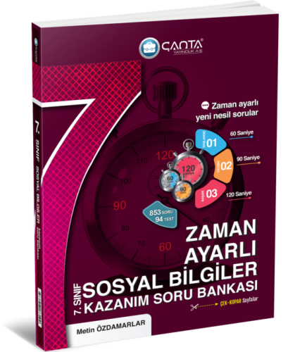 Çanta - 7.Sınıf Sosyal Bilgiler Zaman Ayarlı Kazanım Soru Bankası