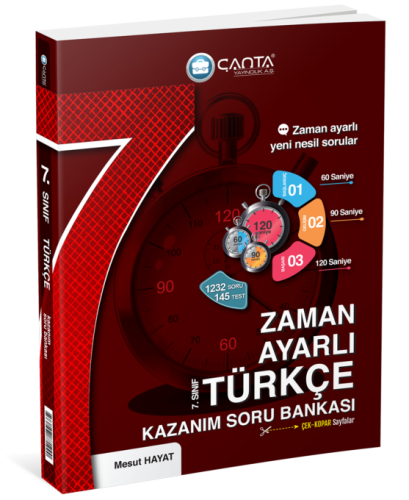 Çanta - 7.Sınıf Türkçe Zaman Ayarlı Kazanım Soru Bankası 2022
