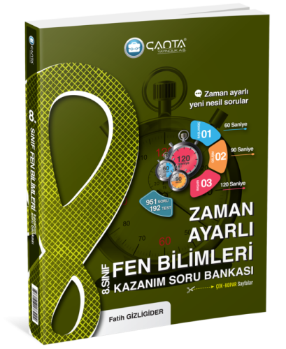 Çanta - 8.Sınıf Fen Bilimleri Zaman Ayarlı Kazanım Soru Bankası