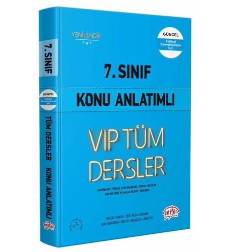 Editör - 7.Sınıf VIP Tüm Dersler Soru Bankası Mavi Kitap