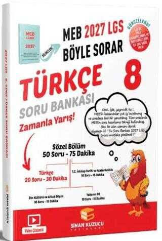 Sinan Kuzucu - TÜRKÇE Soru Bankası (8. Sınıf 2027 Meb Böyle Sorar)